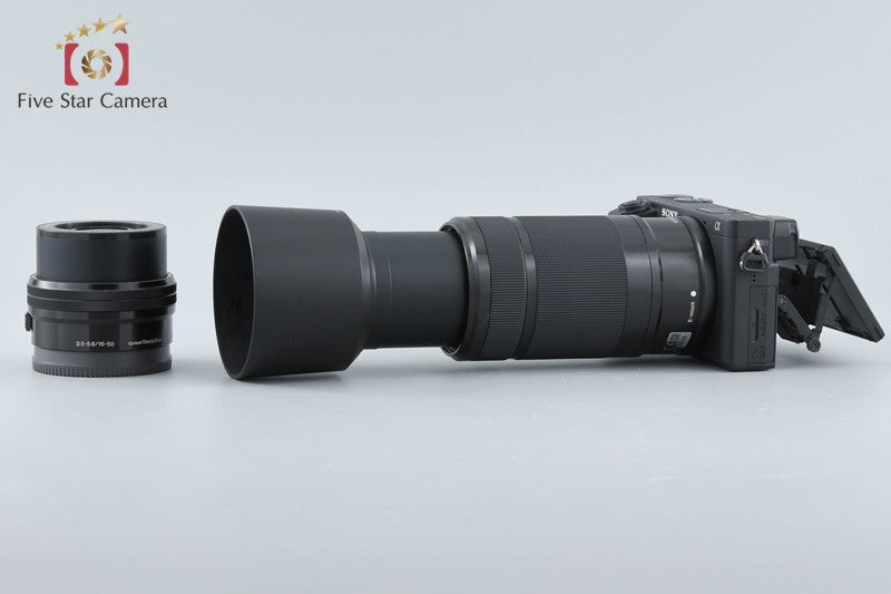 Sony α6400 ILCE-6400 Black 24.2 MP 16-50 55-210 Lenses [Multiple Languages]