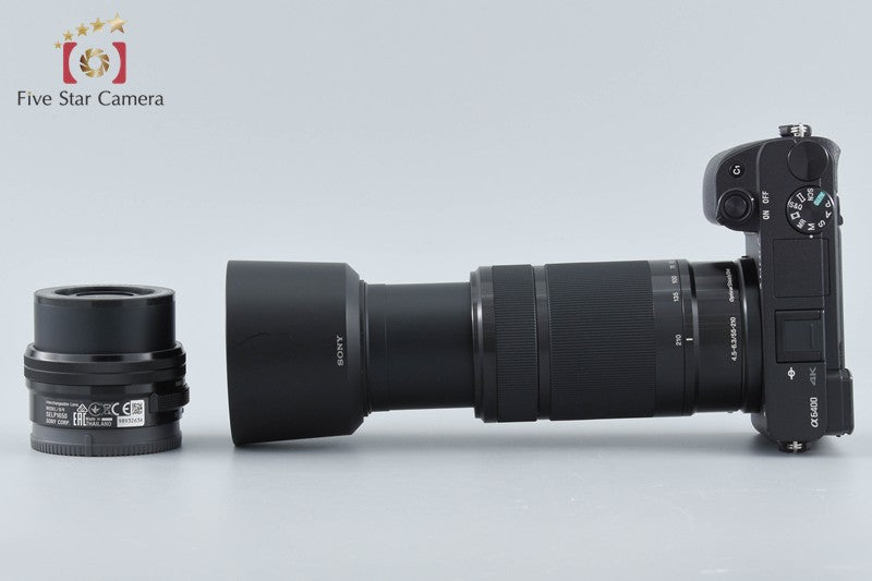 Sony α6400 ILCE-6400 Black 24.2 MP 16-50 55-210 Lenses [Multiple Languages]
