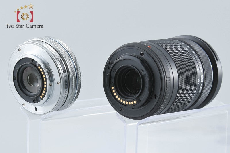"Count 285" Olympus OM-D E-M10 Mark III Silver 16.1MP 14-42 40-150 Lenses w/ Box