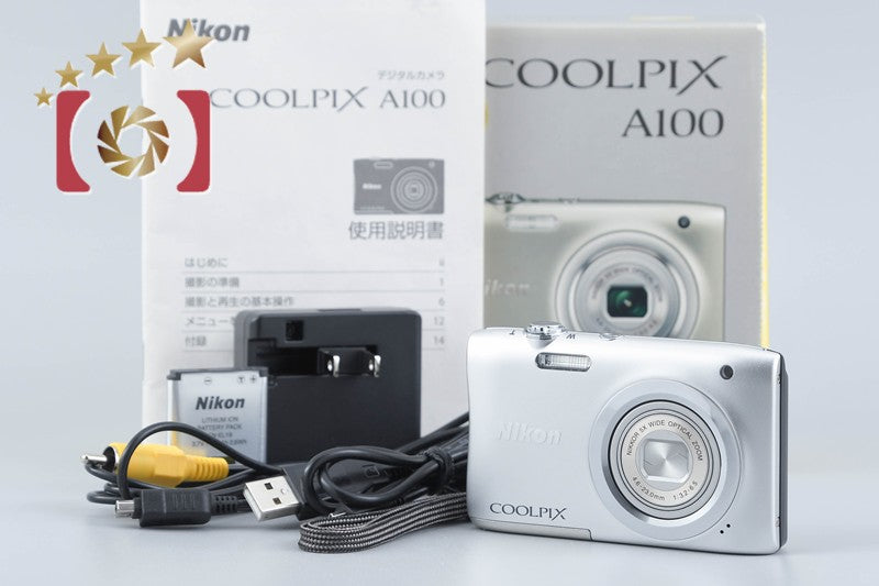 Nikon COOLPIX A100 Silver 20.0 MP Digital Camera w/ Box
