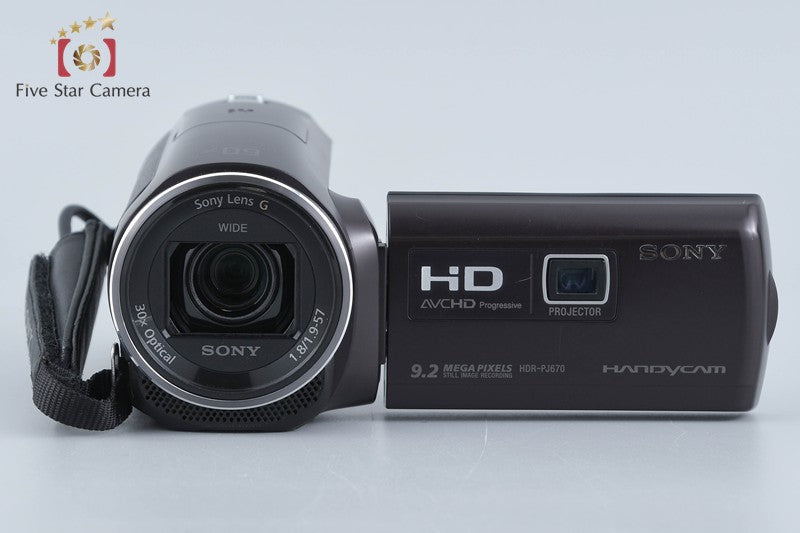 SONY HDR-PJ670 Brown Full HD Digital Camcorder [Multiple Languages]