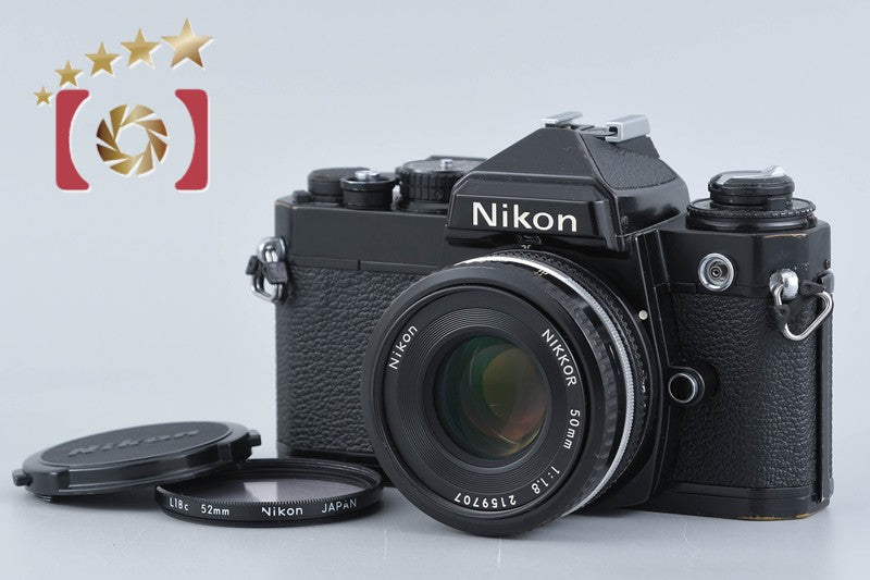 Nikon FE Black 35mm SLR Film Camera + Ai-S NIKKOR 50mm f/1.8