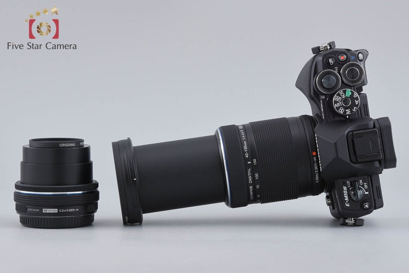 "Count 1,650" Olympus OM-D E-M10 Mark III Black 16.1 MP 14-42 40-150 EZ Lenses