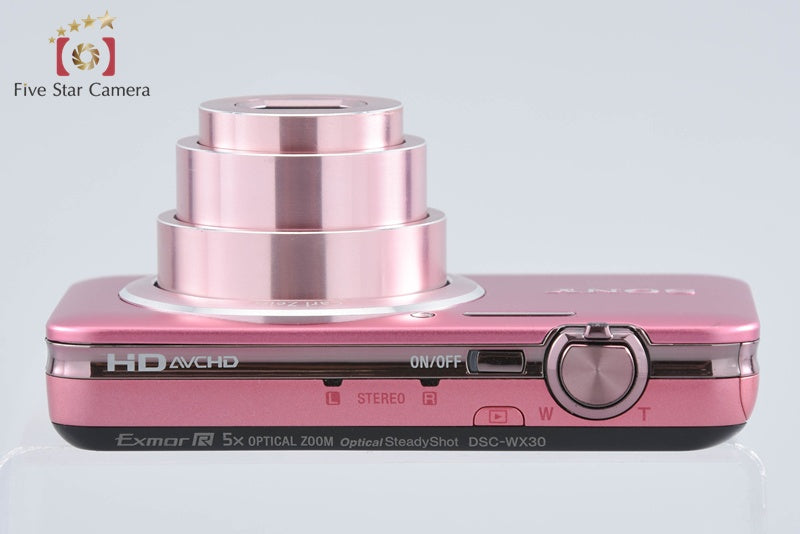 SONY Cyber-shot DSC-WX30 Pink 16.2 MP Digital Camera [Japanese Language Only]