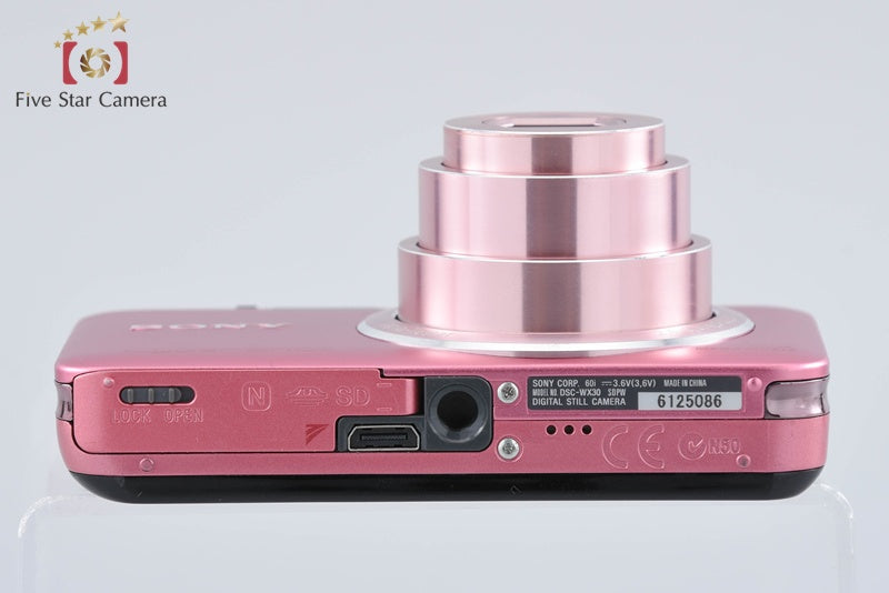 SONY Cyber-shot DSC-WX30 Pink 16.2 MP Digital Camera [Japanese Language Only]