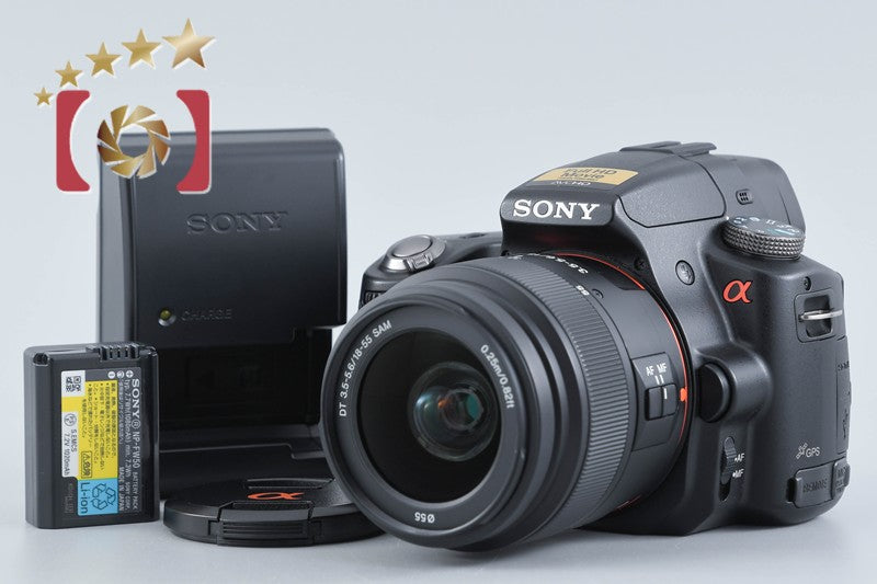 "Count 4,220" SONY α55 SLT-A55V Black 16.2MP 18-55 Lens [Japanese Language Only]