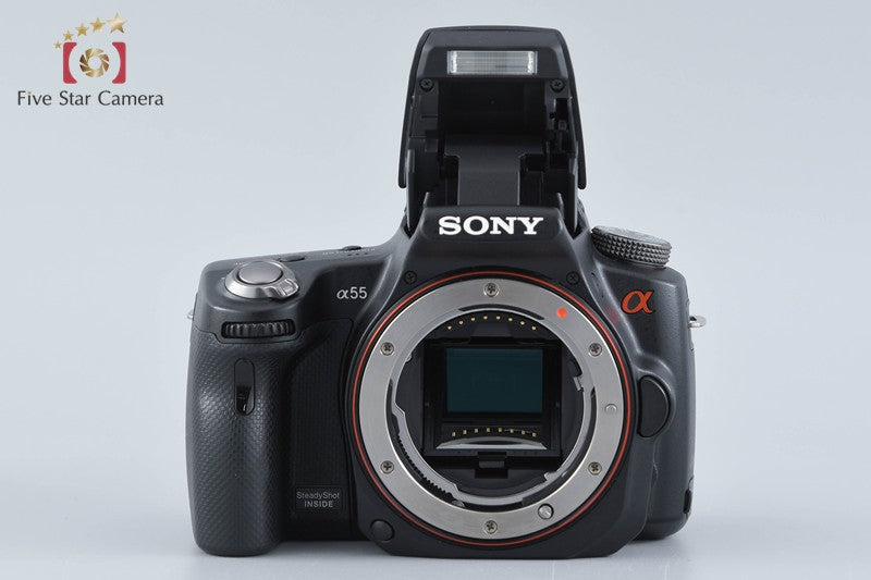 "Count 4,220" SONY α55 SLT-A55V Black 16.2MP 18-55 Lens [Japanese Language Only]