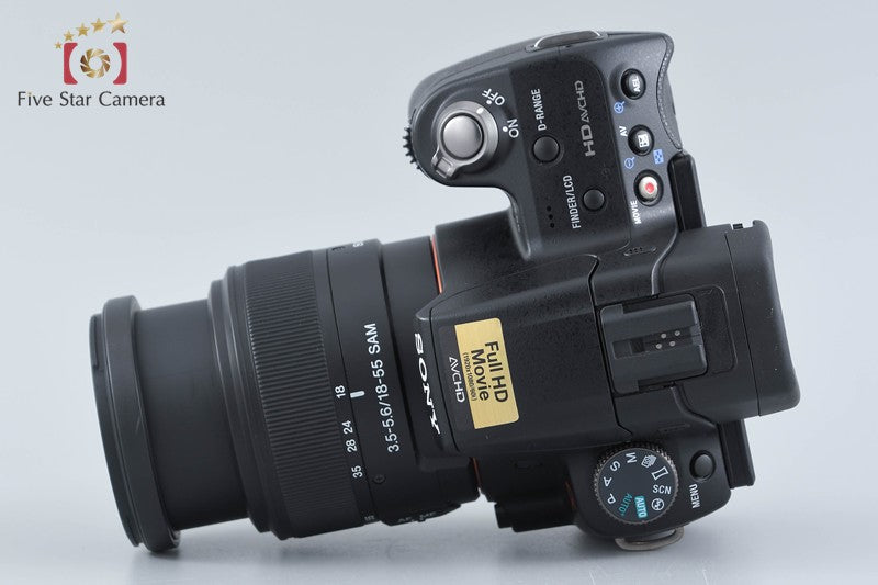 "Count 4,220" SONY α55 SLT-A55V Black 16.2MP 18-55 Lens [Japanese Language Only]