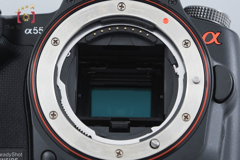 "Count 4,220" SONY α55 SLT-A55V Black 16.2MP 18-55 Lens [Japanese Language Only]