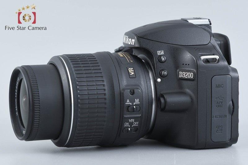 "Shutter count 4,830" Nikon D3200 Black 24.2 MP DSLR 18-55 VR Lens