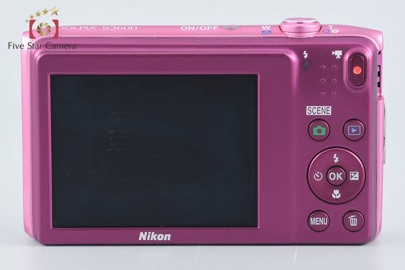 Nikon COOLPIX S3600 Azalea Pink 20.0 MP Digital Camera