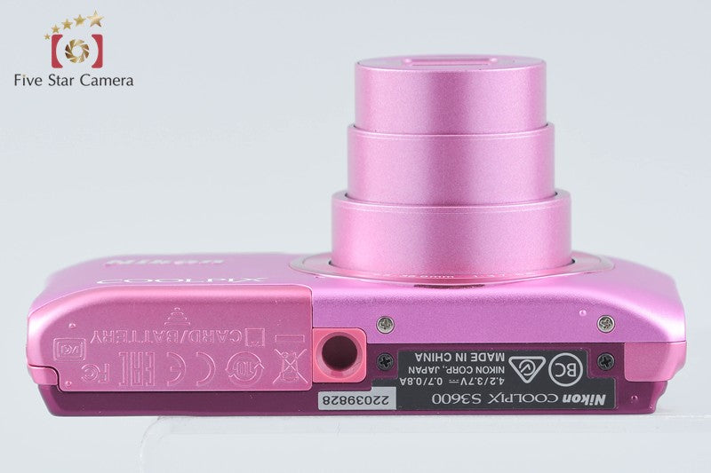 Nikon COOLPIX S3600 Azalea Pink 20.0 MP Digital Camera