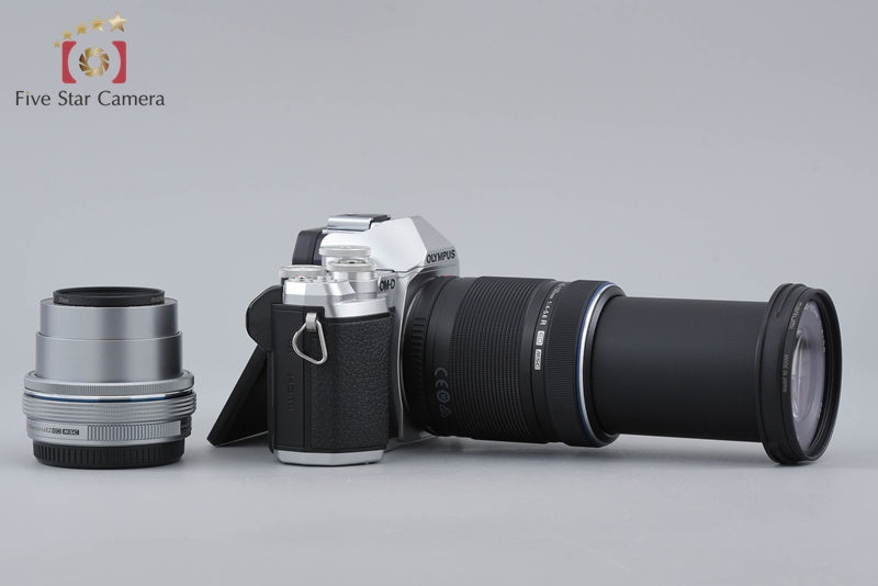 "Count 1,527" Olympus OM-D E-M10 Mark III Silver 16.1 MP 14-42 40-150 EZ Lenses