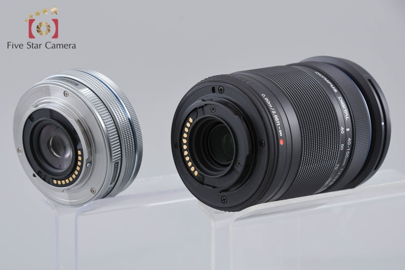 "Count 1,527" Olympus OM-D E-M10 Mark III Silver 16.1 MP 14-42 40-150 EZ Lenses