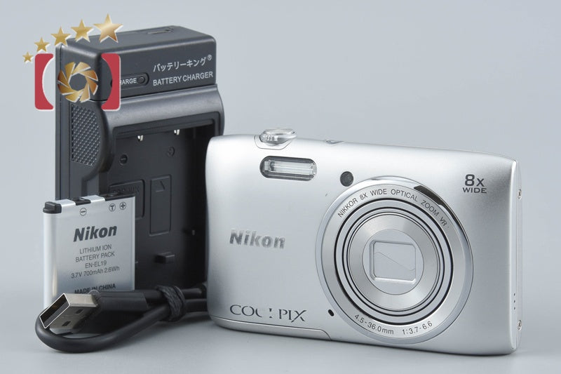 Nikon COOLPIX S3600 Crystal Silver 20.0 MP Digital Camera