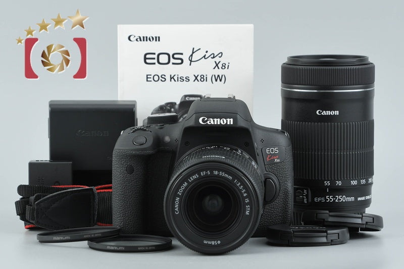 "Count 524" Canon EOS Kiss X8i / Rebel T6i / 750D 24.2 MP 18-55 55-250 Lenses