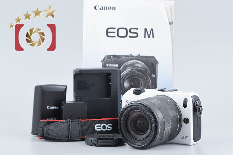Canon EOS M White 18.0 MP Mirrorless Camera 18-55 Lens