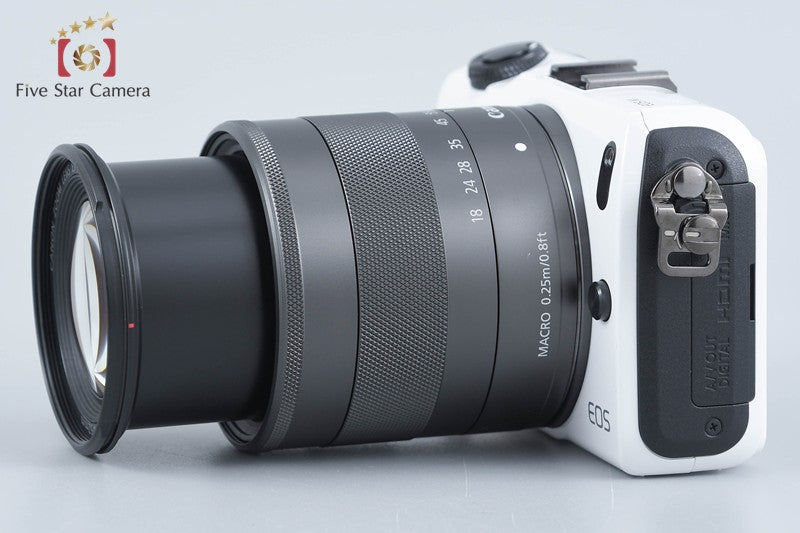 Canon EOS M White 18.0 MP Mirrorless Camera 18-55 Lens