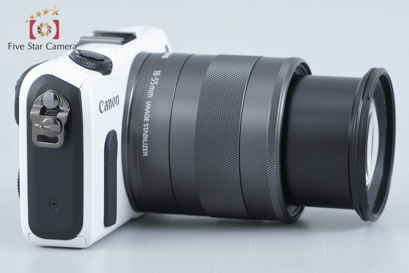 Canon EOS M White 18.0 MP Mirrorless Camera 18-55 Lens