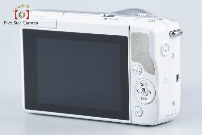 Canon EOS M10 White 18.0 MP Digital Mirrorless Camera 15-45 Lens