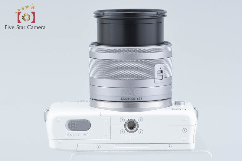 Canon EOS M10 White 18.0 MP Digital Mirrorless Camera 15-45 Lens