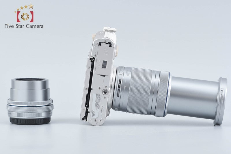 Olympus PEN E-PL8 White 16.1 MP Digital Camera 14-42 40-150 Lenses
