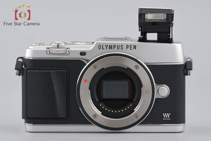 "Count 1,359" Olympus PEN E-P5 Silver 16.1MP 14-42 Lens + VF-4 Viewfinder w/ Box