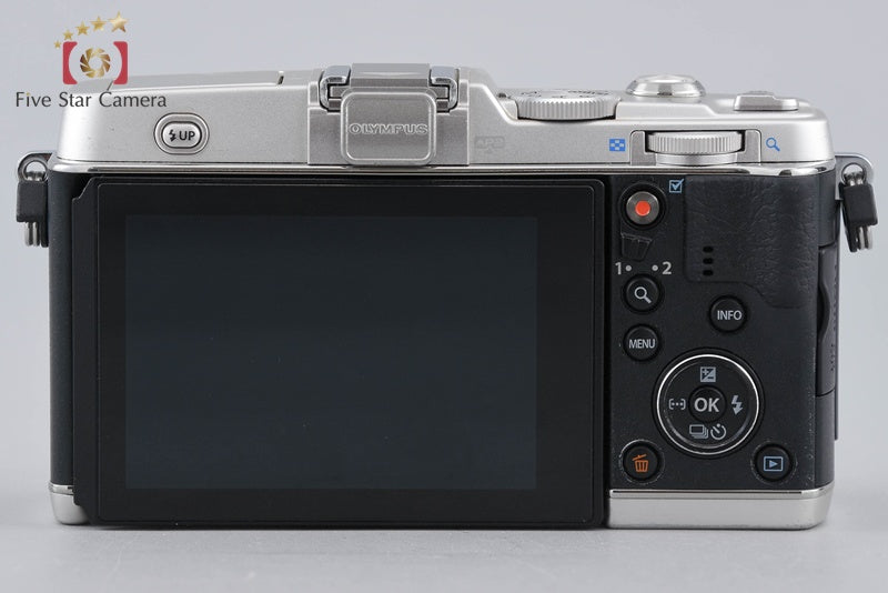 "Count 1,359" Olympus PEN E-P5 Silver 16.1MP 14-42 Lens + VF-4 Viewfinder w/ Box