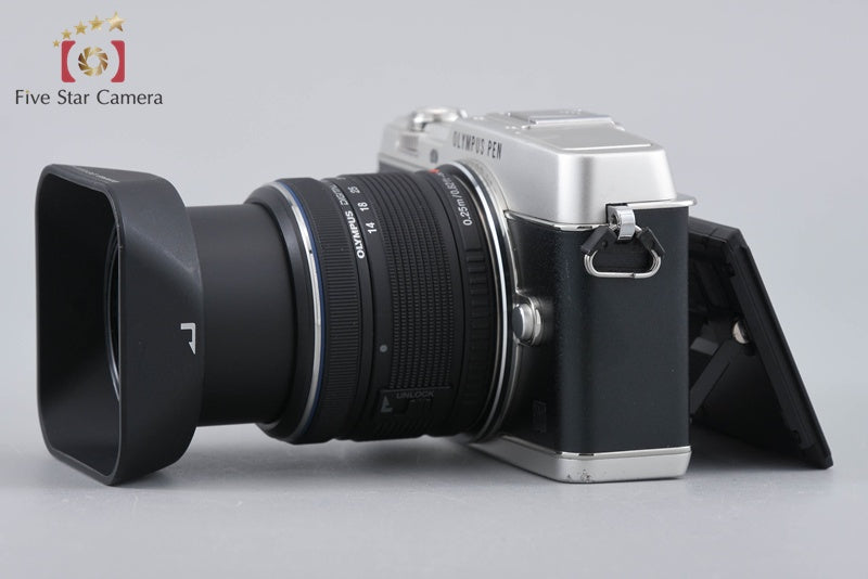 "Count 1,359" Olympus PEN E-P5 Silver 16.1MP 14-42 Lens + VF-4 Viewfinder w/ Box