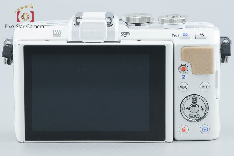 "Count 4,524" Olympus PEN Lite E-PL7 White 16.1 MP EZ 14-42 40-150 Lenses w/ Box