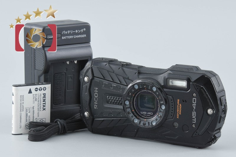 Ricoh Pentax WG-40 Black 16.0 MP Waterproof Action Camera