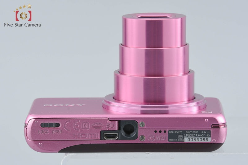 Sony Cyber-Shot DSC-WX220 Pink 18.2 MP Digital Camera [Multiple Languages]