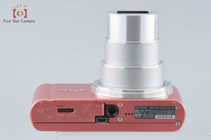 Sony Cyber-Shot DSC-WX350 Pink 18.2 MP Digital Camera [Multiple Languages]