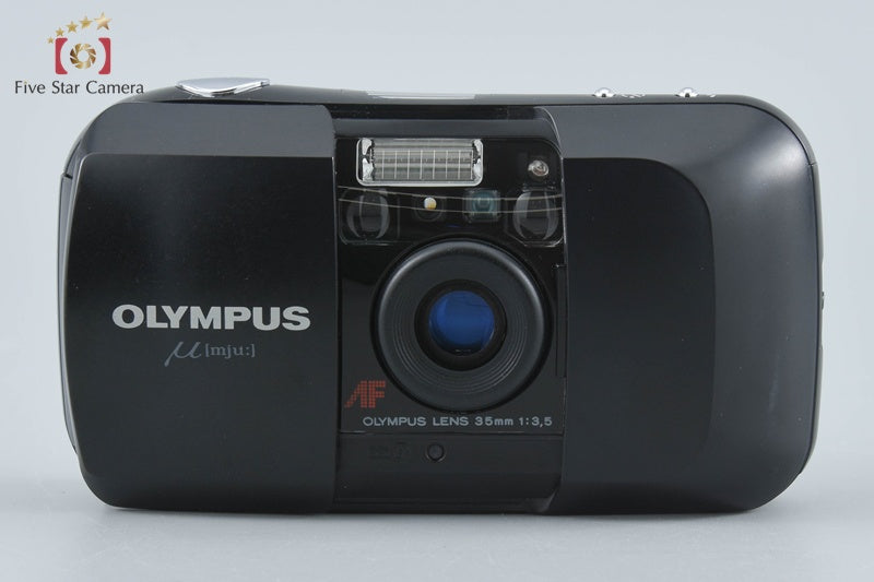 Olympus μ[mju:] Black 35mm Point & Shoot Film Camera
