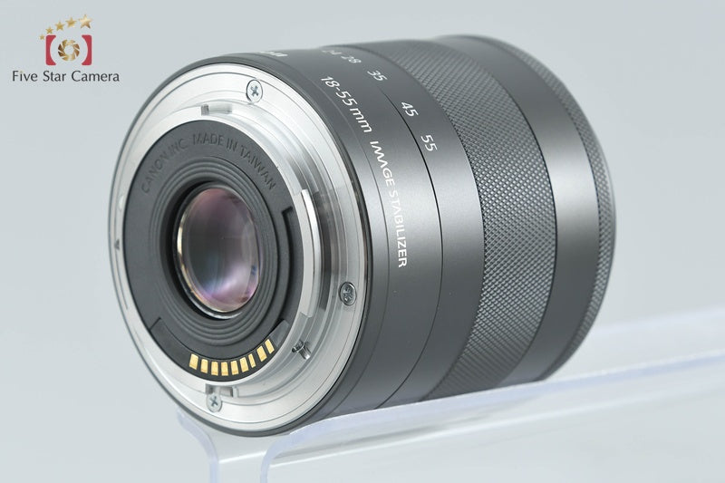 Canon EOS M Black 18.0 MP Mirrorless Camera EF-M 18-55 IS STM Lens
