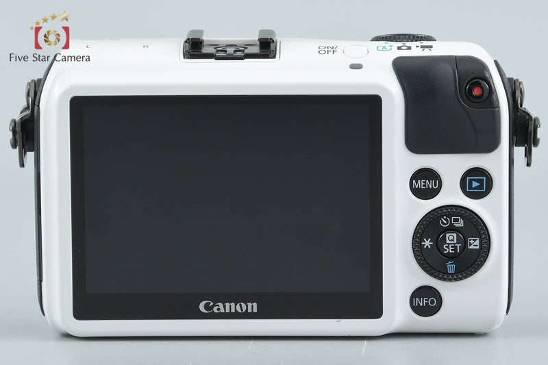 Canon EOS M White 18.0 MP Mirrorless Camera EF-M 18-55 IS STM Lens
