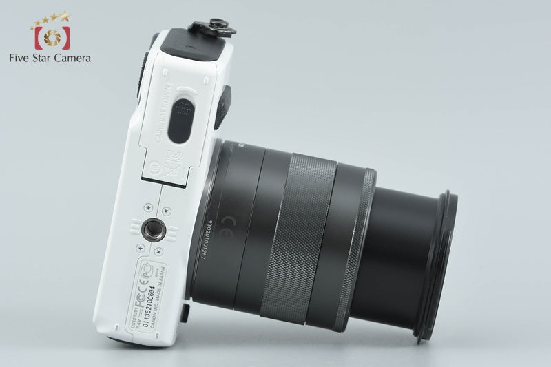 Canon EOS M White 18.0 MP Mirrorless Camera EF-M 18-55 IS STM Lens
