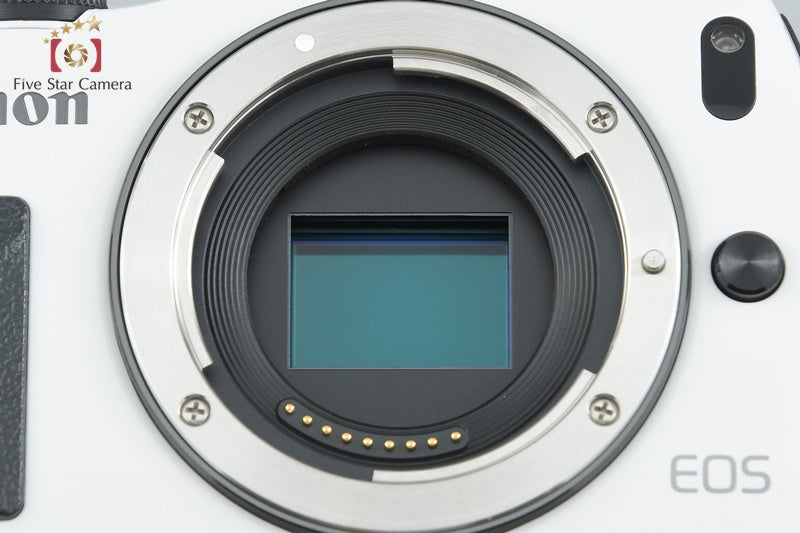 Canon EOS M White 18.0 MP Mirrorless Camera EF-M 18-55 IS STM Lens