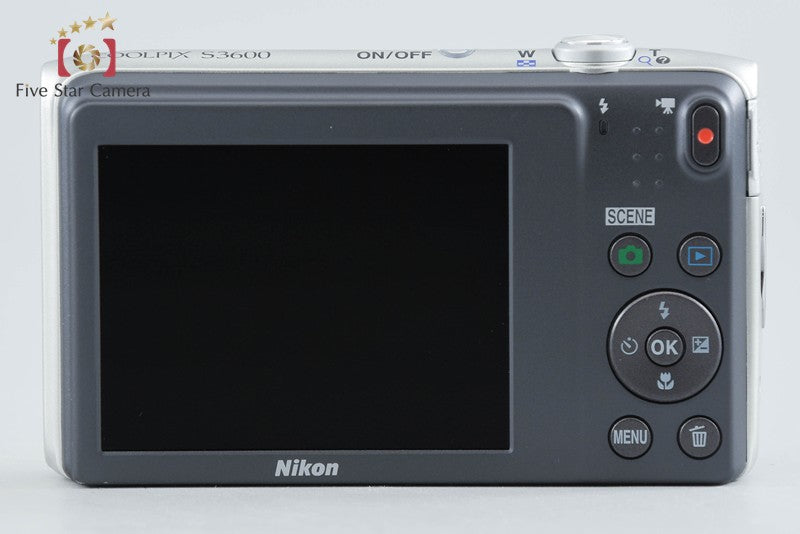 Nikon COOLPIX S3600 Crystal Silver 20.0 MP Digital Camera