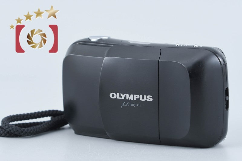 Olympus μ[mju:] Black 35mm Point & Shoot Film Camera