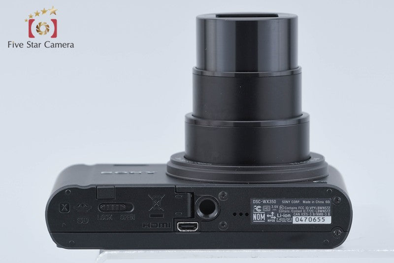 Sony Cyber-Shot DSC-WX350 Black 18.2 MP Digital Camera [Multiple Languages]