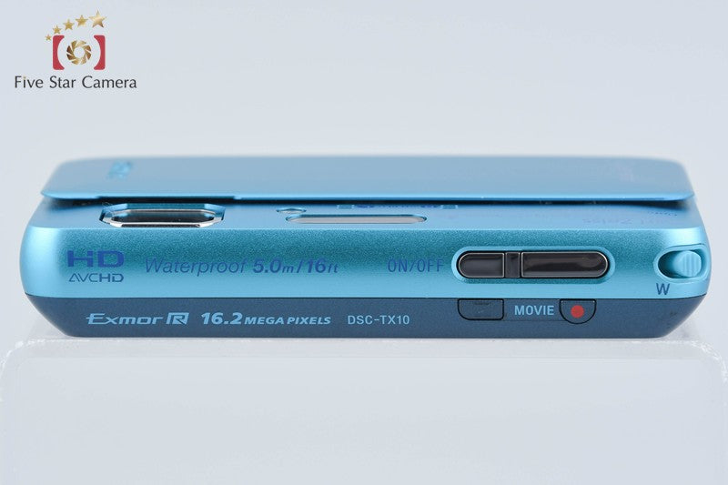 Sony Cyber-Shot DSC-TX10 Blue 16.2 MP Digital Camera [Japanese Language Only]