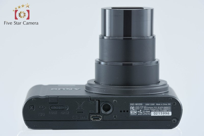 Sony Cyber-Shot DSC-WX350 Black 18.2 MP Digital Camera [Multiple Languages]