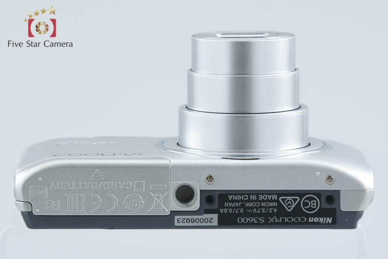 Nikon COOLPIX S3600 Crystal Silver 20.0 MP Digital Camera
