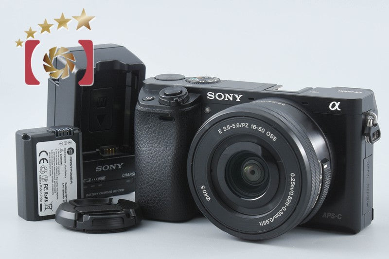 "Count 1,685" Sony α6000 ILCE-6000 Black 24.3 MP 16-50 Lens International Model