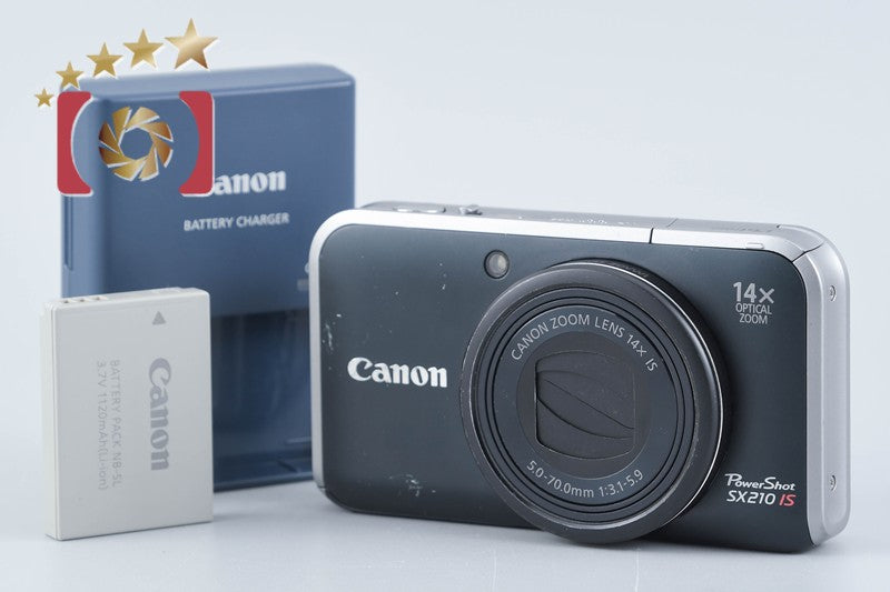 Canon PowerShot SX210 IS Blue Black 14.1MP Digital Camera