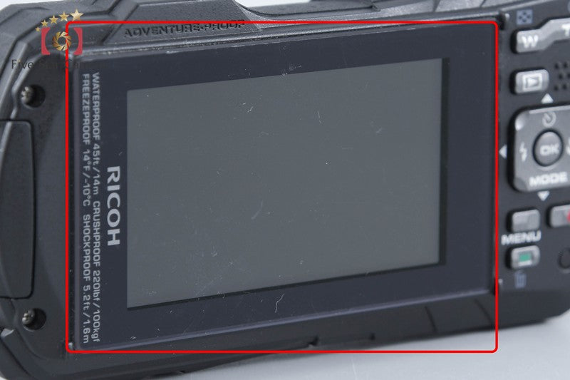 "Shutter count 145" Ricoh Pentax WG-50 Black 16.0 MP Waterproof Action Camera