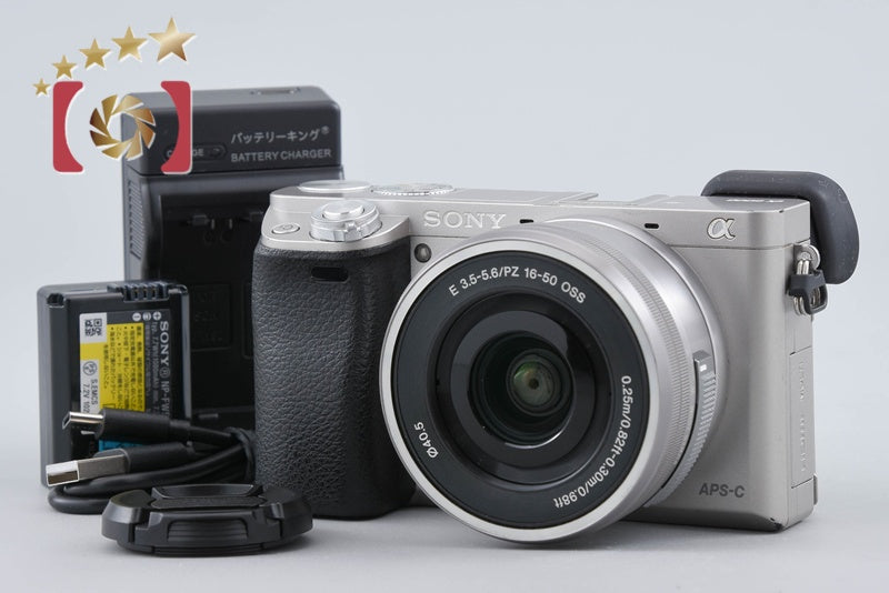 Sony Alpha α6000 ILCE-6000 Silver 24.3 MP 16-50 Lens [Multiple Languages]