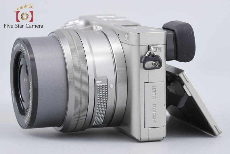 Sony Alpha α6000 ILCE-6000 Silver 24.3 MP 16-50 Lens [Multiple Languages]