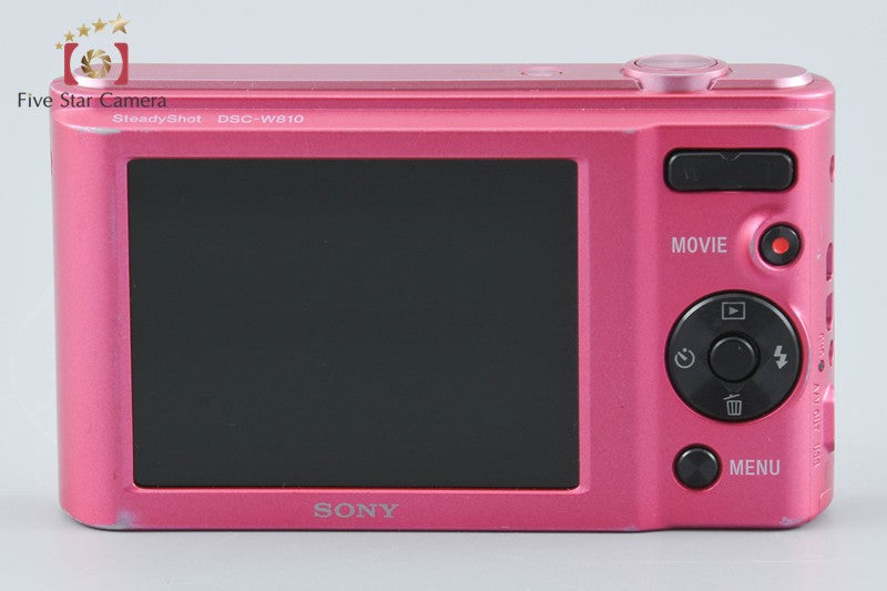 Sony Cyber-Shot DSC-W810 Pink 20.1 MP Digital Camera [Japanese Language Only]